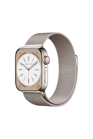 Novstrap Apple Uyumlu Watch 42mm 44mm 45mm 49mm Seri 3 4 5 6 7 8 Se Ultra Kordon Hasır Örgü Metal