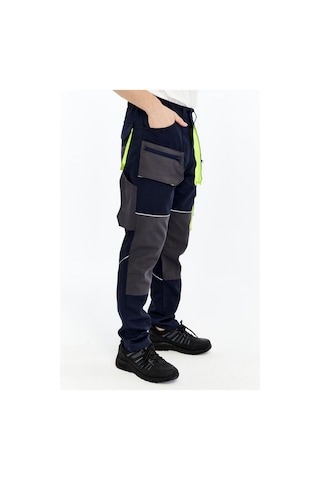 Uniprom İş Pantolonu Lizbon Plus Model Çok Cepli Harman Kumaş Lacivert Lacivert