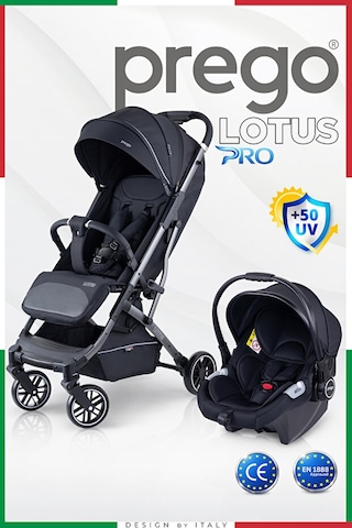 Prego Lotus Pro Kabin Boy Travel Bebek Arabası -tek Elle Katlanır-hafif -uv Tenteli -yağmurluk-örtü-kılıf