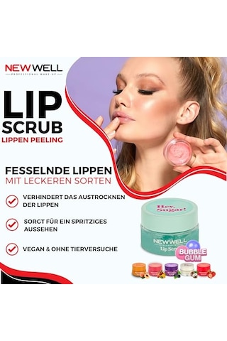 New Well Hey Sugar Karışık Meyve Aromalı Dudak Peelingi 20gr 00