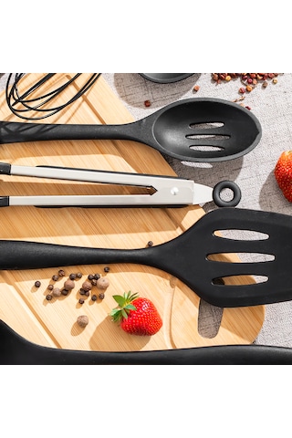 Perotti 15678 Kitchenmate Lucy Black 10 Parça Silikon Spatula Set