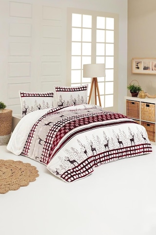 Merinos Comforter Çift Kişilik Yorgan Set - Deer Gri