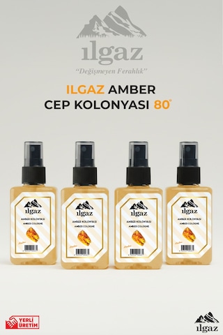 Amber Sprey Kolonya Cep Boy Elegance Series 4'lü Eko Paket - 4x50 Ml