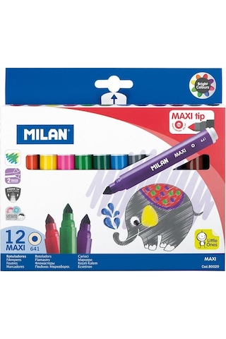 Mılan 80020 Maxı Jumbo Keçeli Kalem 12Li N11.8851