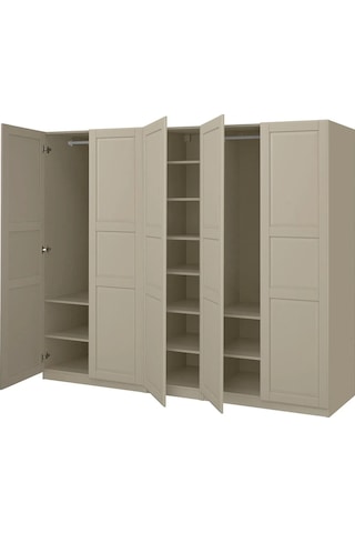 Ikea Gri Modern Kapaklı Gardırop 250x60x201 Cm