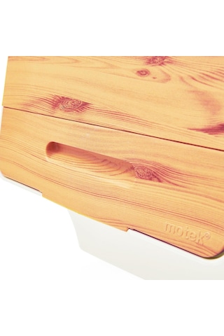 Technow Motek 12 Litre Bambu Desen Tekerlekli Tekli Organizer