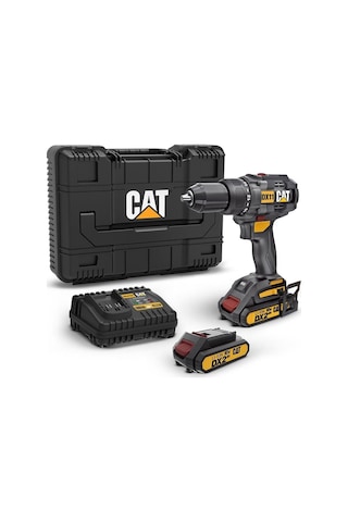 Cat Dx11 18volt/2.0ah Li-ion Çift Akülü Kömürsüz Profesyonel Şarjlı Matkap
