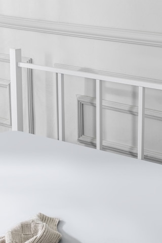 Evgerevgereçleri K90 Beyaz Metal Karyola Çift Kişilik Yataksız (512896913)