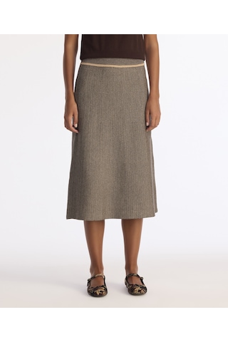 Yargıcı A Form Triko Etek 25kket4015x 059 Gri