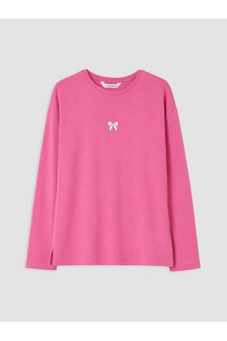 Lcw Young Pembe Kelebek Nakışlı Kadın Pijama Üstü Diğer