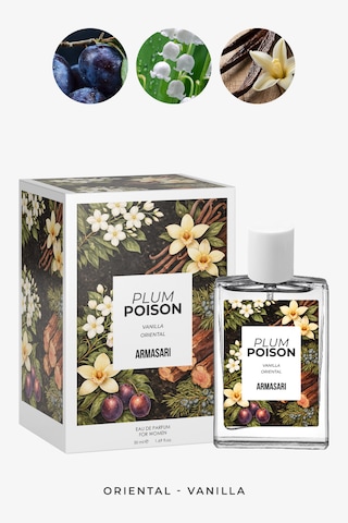 Armasari Plum Poison Kalıcı Kadın Parfüm 50ml Oryantal & Vanilya Erik, Kayısı, Yasemin, Badem Meyve - Oryantal