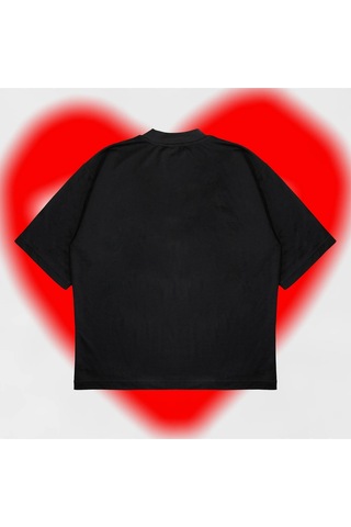 Startmore Comme Des Garçons Oversize Unisex Pamuklu Nefes Alan Kalın Kumaşlı Siyah