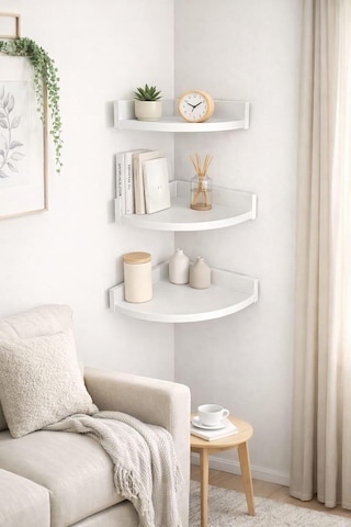 3'lü Üçgen Köşe Duvar Raf 31 X 26 X 23 Diğer
