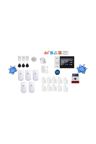 Akıllı Güvenlik Alarm Sistemleri Güneş Enerjili Dış Siren Ve Pet Uyumlu - Ekstra Plus Set