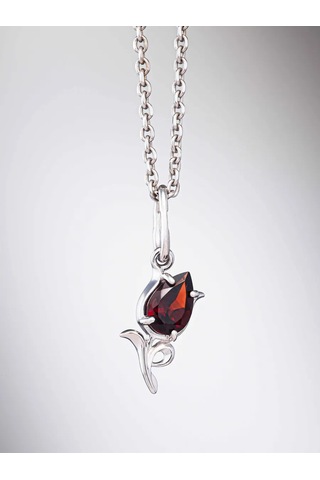 Uvelirnye Tradicii Doğal Granat Taşlı 925 Ayar Gümüş Kolye 148690748