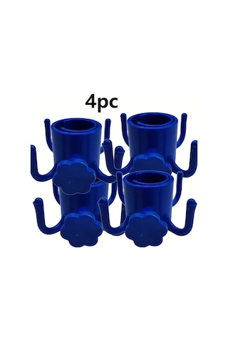 Willowhaven 4 Adet Mavi Çok Amaçlı Plaj Şemsiyesi Kancası - Ayarlanabilir 4 Pençe Askı