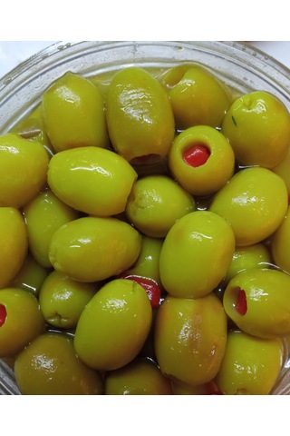 Keyfim Biberli Domat Yağlı Yeşil Zeytin 1350 G