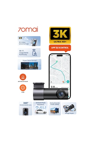 70mai M310 Plus 3K Ön Araç Kamerası