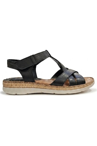 Siyah Kadın Hakiki Deri Sandalet 213.s-553