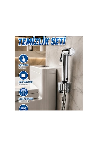 Bas Bırak Stoplu Taharetmatik Hijyen Spreyi Temizlik Seti Renkli