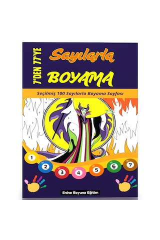 7 Den 77 Ye Sayılarla Boyama Kitabı 100 Sayfa Spiralli Boyama