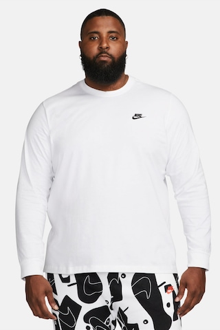 Nike Nsw Club Tee Erkek Uzun Kollu Spor Tişört Beyaz