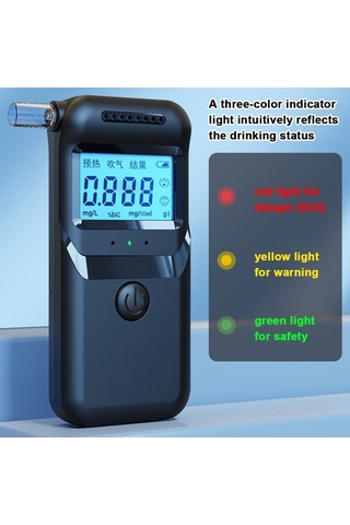 Besthome1 Taşınabilir Yüksek Hassasiyetli Alkol Ölçer, Sesli Sonuç, 50 Kayıt Hafızalı, Gece Okunabilir Lcd Ekran, Çok Kolay Kul