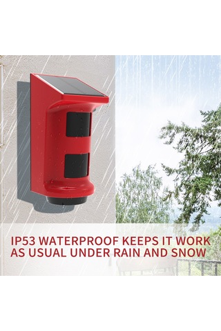 Yifomall Güneş Enerjili Dış Mekan Alarmı, 120db Yüksek Ses, Su Geçirmez, İnsan Algılama, Uzun Kullanim Süresi, Zx-sn50 Kumandasız