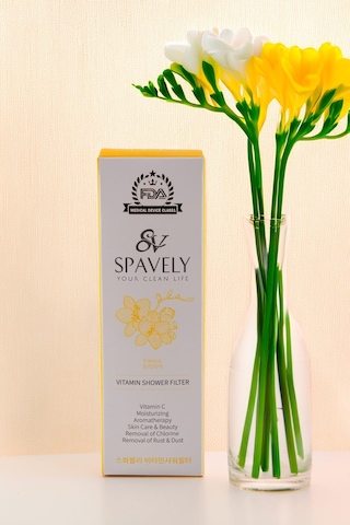 Spavely Frezya Çiçeği Duş Başlığı Filtresi Arıtması Güney Kore Menşei Klor Kireç Karşıtı Hoş Kokulu 150 Gr Beyaz