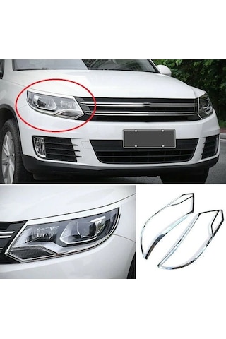 Vw Tiguan 2008 2010 Far Çerçevesi Abs Krom 2 Prç