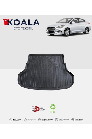 Hyundai Accent Blue Biz 2011 Ve Sonrası 3d Bagaj Havuzu