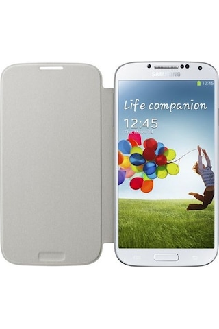 Galaxy S4 İ9500 İle Uyumlu Flip Cover Kılıf Beyaz Ef-fı950bwegww
