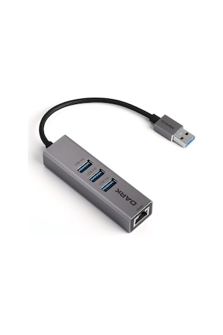 Dark Gigabit Ethernet Girişli 3 Port Usb3.0 Hub Dk Ac Usb332Gl