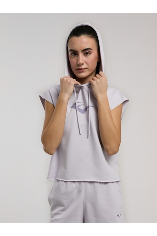 Everlast Ever Classics Wmn Lila Kadın Crop Kapüşonlu Kolsuz Sweatshirt Lila