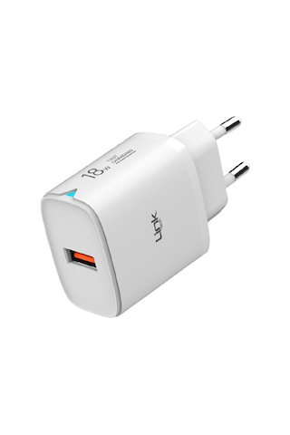 Linktech C304 Safe 18W Hızlı Şarj Adaptörü Beyaz