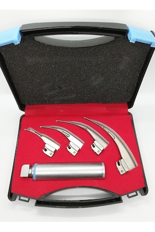 Pulsemed Fiberoptik Çelik Laringoskop Set 4 Bıçaklı No: 1-2-3-4