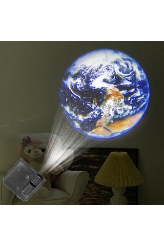 Jms Ay Galaxy Projeksiyon Lambası Yaratıcı Atmosfer Gece Işığı Lambası 16 Kart Sayfaları Çok Renkli