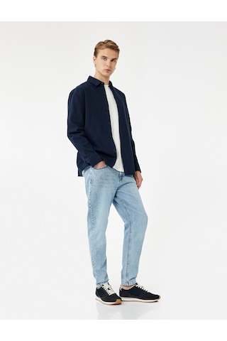 Koton Normal Bel Pamuklu Tapered Fit Jean Pantolon - Joe Jean Açık İndigo 6wam40113nd Açık İndigo
