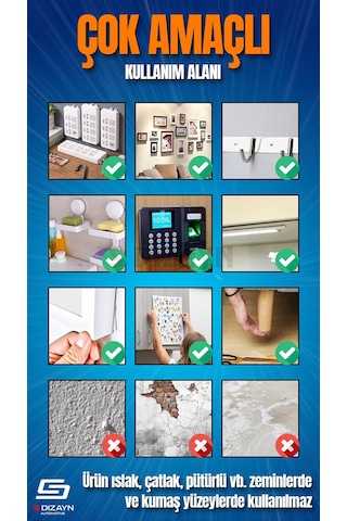 S-dizayn Çift Taraflı Bant 10mm X 5 Metre 5'li Paket Şeffaf Silikon Vhb Bant A+kalite 10 MM x 33 M