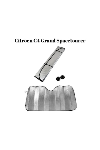 Citroen C4 Grand Spacetourer Uyumlu Ön Cam Güneşlik Perde Balonlu Metalize Alüminyum Katlanabilir 165x85cm Büyük Boy
