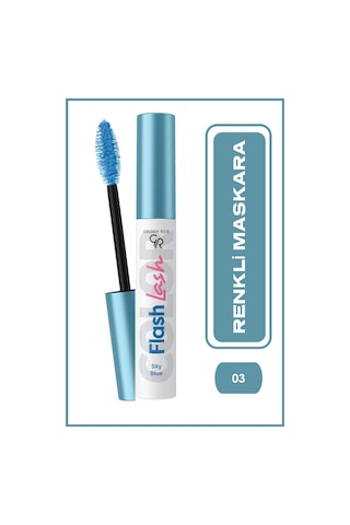 Golden Rose Suya Dayanıklı Förmüllü Hacim Veren Flash Lash Renkli Maskara 03 Sky Blue