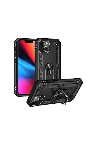 Apple Uyumlu iPhone 13 Mini Kılıf Zore Vega Kapak-Siyah