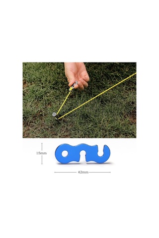 10 Adet Açık Kışla Alüminyum Alaşımlı Şemsiye Halat Toka S-şekilli Rüzgar Halat Tokası Mavi