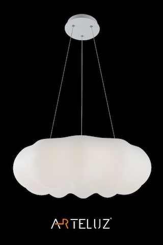 Luxury Bulut Model Modern Sarkıt Avize 55 Cm Beyaz