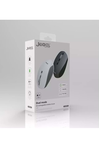 Jedel Wd156 Siyah, Şarjlı, Optik, Kablosuz, Bluetooth Mouse