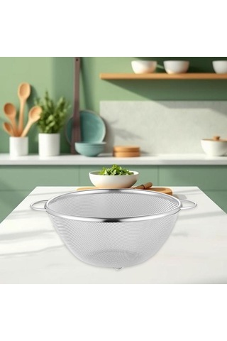 Homyl Paslanmaz Çelik Süzgeç Çok Amaçlı Kolay Gümüş