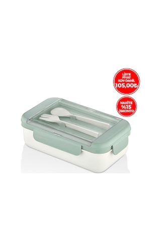 Storeşahin 2 Bölmeli Beslenme Kabı Şeffaf Kaşıklıklı Kapak Shn0720