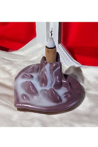 Kalp Şeklinde Himalaya Dağ Tasarımlı Geri Akış Şelale Tütsülük Ka