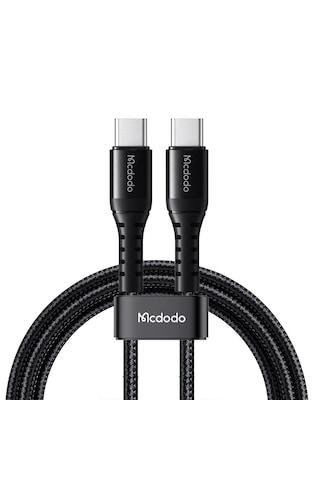 Mcdodo CA-5641 60 W Type-C To Type-C Şarj Ve Data Kablosu Siyah 1 M