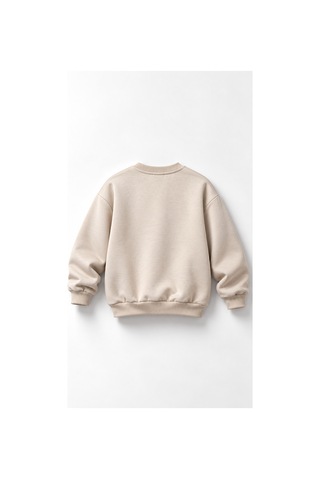Overdo Kids Erkek Çocuk Kabarma Baskılı 2ip Sweatshirt Bej